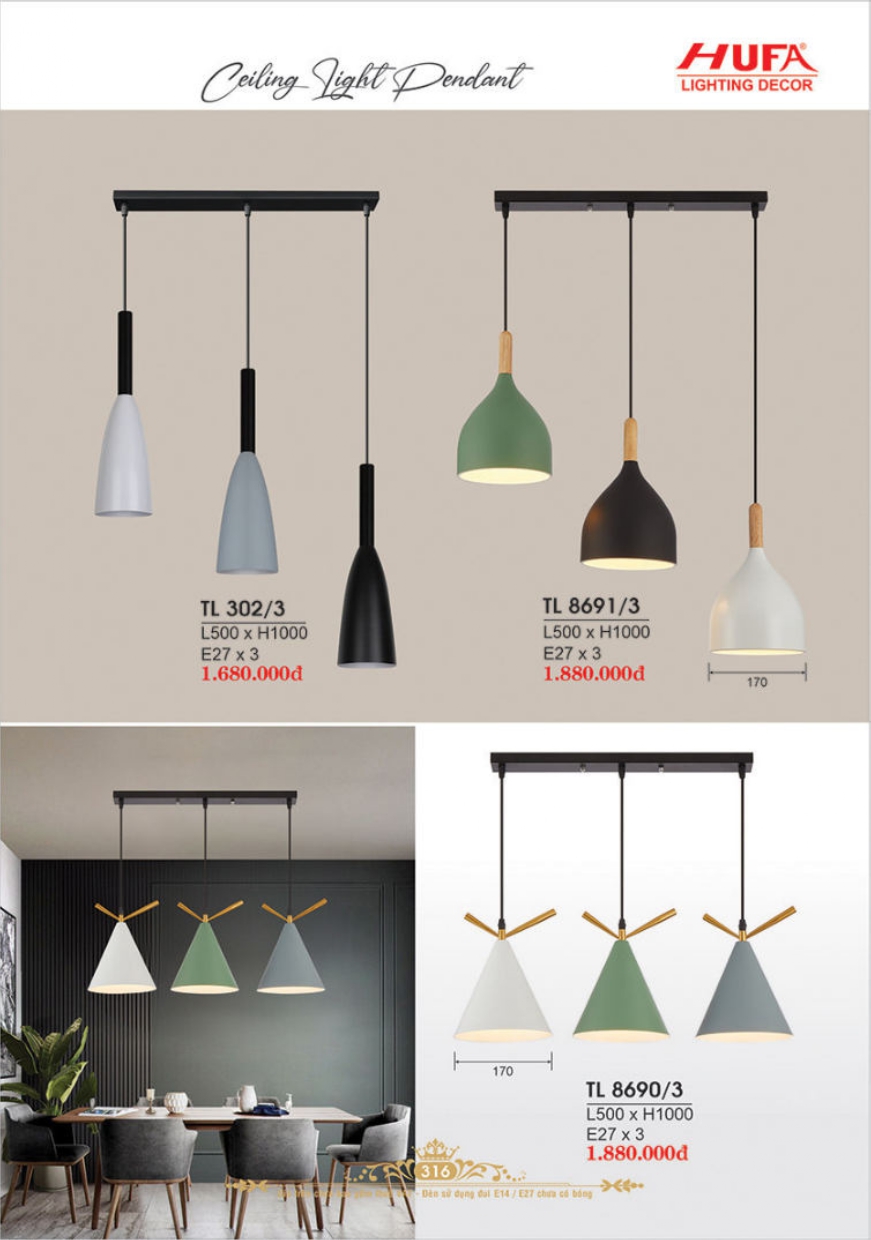 Bảng giá đèn trang trí HUFA